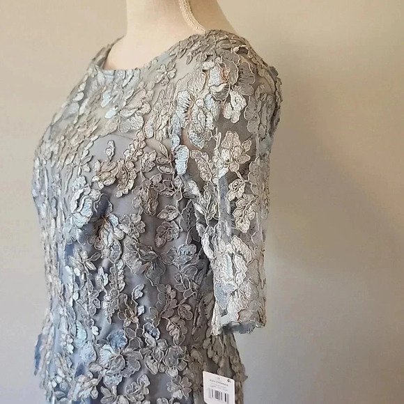 Alex Evenings Women's Long Embroidered A line dress size 6 New - Picture 14 of 14